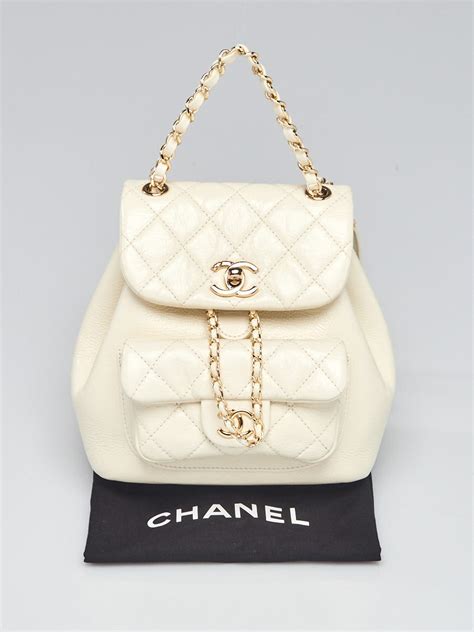 chanel small backpack white|authentic Chanel backpack.